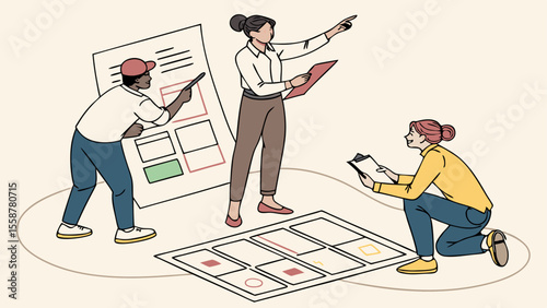 Minimalist Team Collaboration Graphic