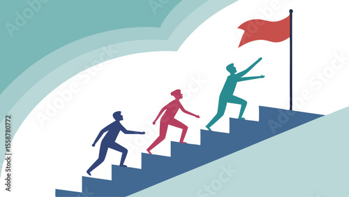 Office Team Hierarchy Illustration