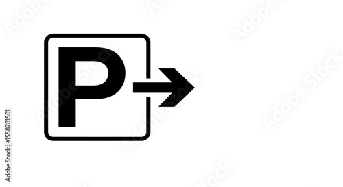 parking sign. printable sticker for car parking zone. vector illustration. 