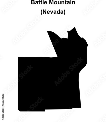 Battle Mountain (Nevada) blank outline map