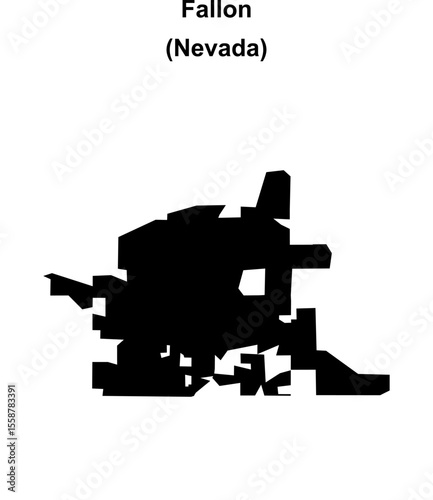 Fallon (Nevada) blank outline map
