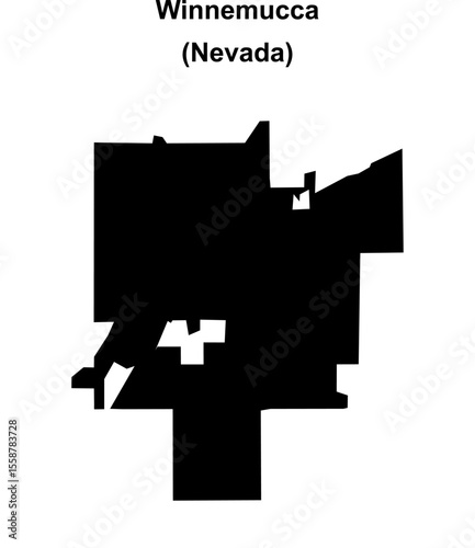 Winnemucca (Nevada) blank outline map
