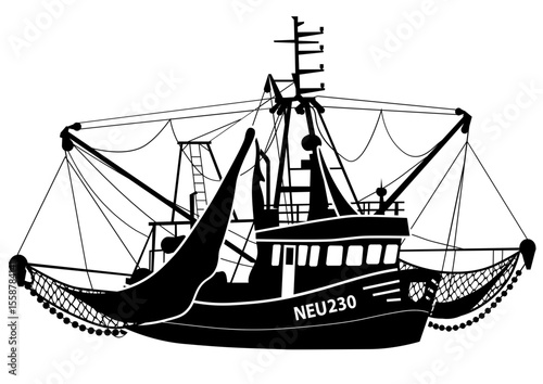 Krabbenkutter Vektor, Maritime Grafik