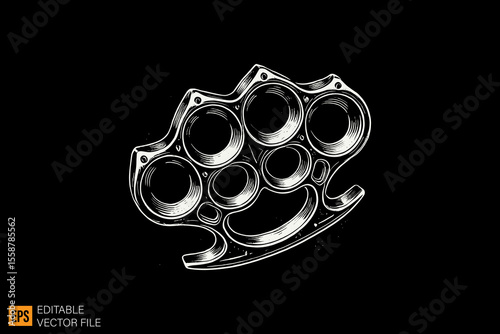 knuckle dark horror art illustration design black and white backgroud templates