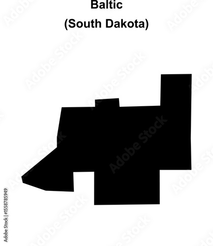 Baltic (South Dakota) blank outline map