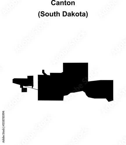 Canton (South Dakota) blank outline map