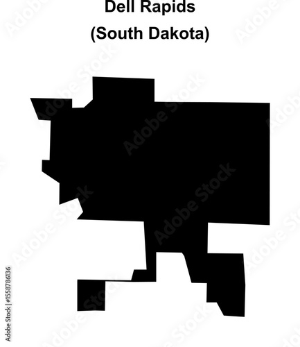 Dell Rapids (South Dakota) blank outline map
