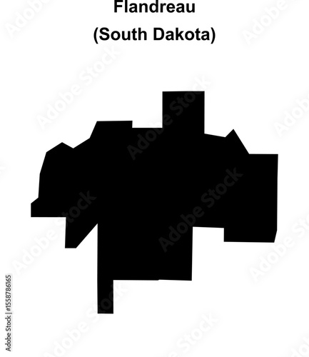 Flandreau (South Dakota) blank outline map