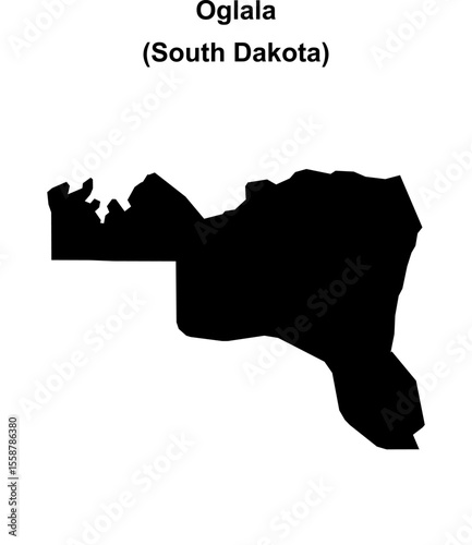 Oglala (South Dakota) blank outline map