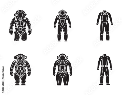 Protective Suit Illustration Full-Body Safety Gear Design