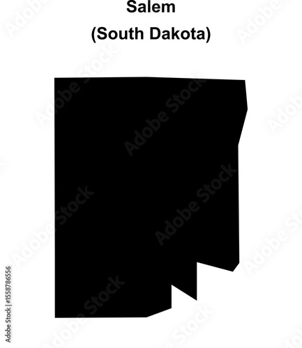 Salem (South Dakota) blank outline map
