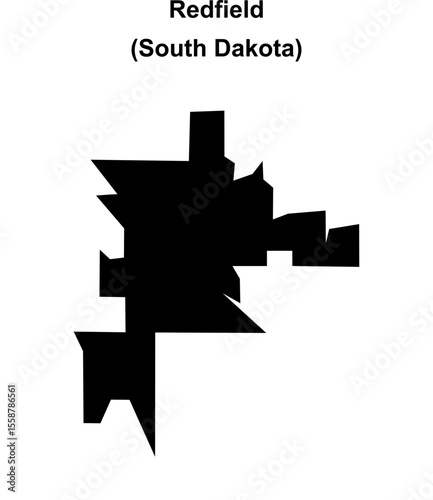 Redfield (South Dakota) blank outline map