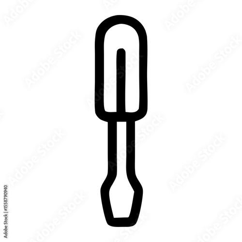 Line Simple Screwdriver Tool Equipment Instrument Icon for Maintenance or Repair