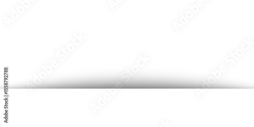 Paper sheet shadow effect. 3D line edge shape. Transparent realistic sheet dividers. Web banner vector drop soft shadows.