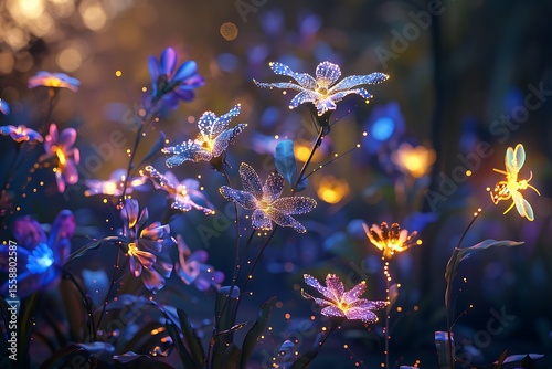 flowers and stars