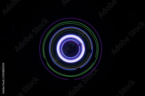 Music Dj concept. Trail of fire and smoke on vinyl record. Burning vinyl disk. Turntable vinyl record play Selective focus