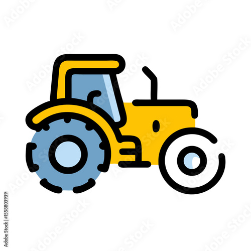 tractor isolated on white