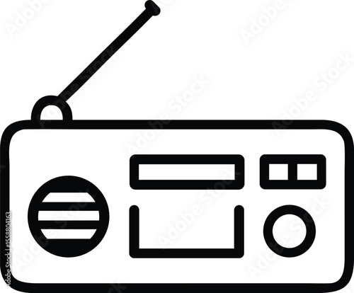 Radio icon vector for communication and broadcasting themes