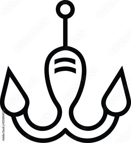 Bait icon vector for fishing and tackle themes