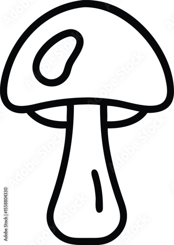 Mushroom icon vector for food and nature themes