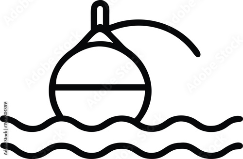 Float icon vector for fishing and water safety themes