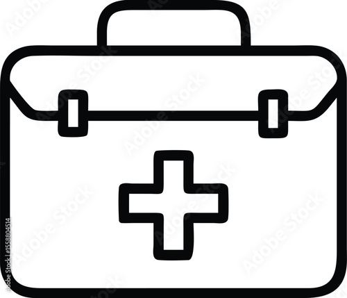 First aid kit icon vector for healthcare and safety themes