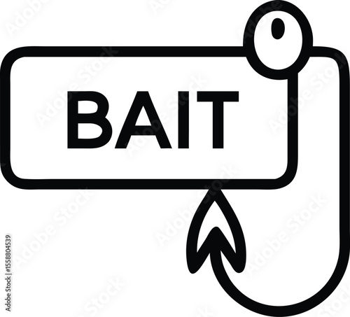 Alternative bait icon vector for fishing and tackle use