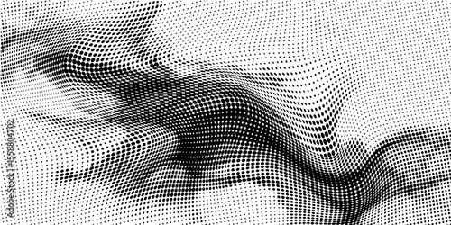 Halftone gradient. Dotted gradient, smooth dots spraying and halftones dot background