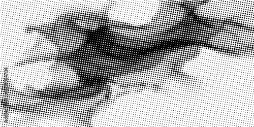 Halftone gradient. Dotted gradient, smooth dots spraying and halftones dot background