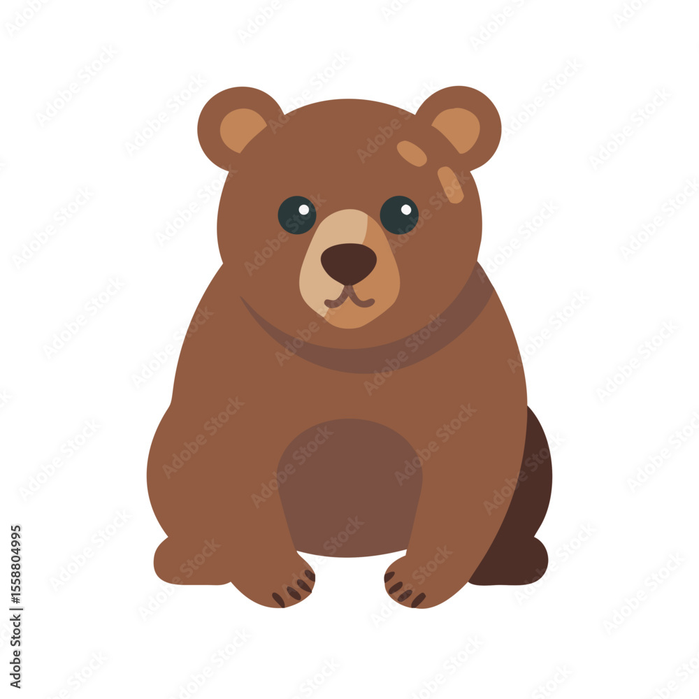 Fototapeta premium brown bear cartoon
