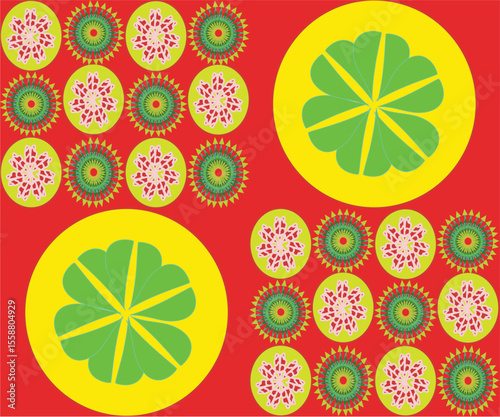 seamless pattern with  geometric icons