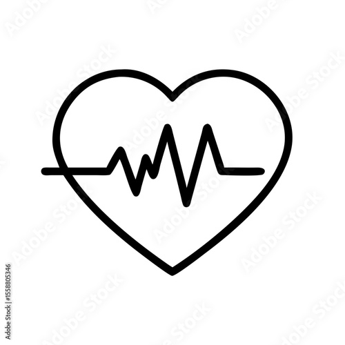 heart with heartbeat