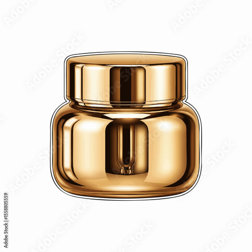 Full Gold Jar with Dropper Lid