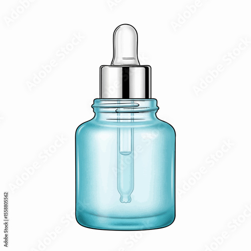 Baby Blue Jar with Dropper Lid