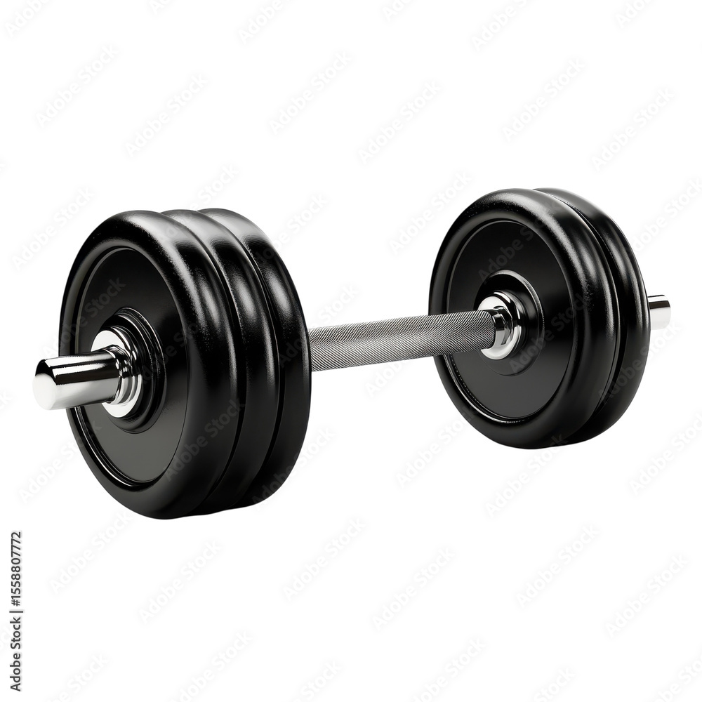 Naklejka premium Dumbbell Strength Training Weightlifting Gym Fitness Heavy Workout on transparent background