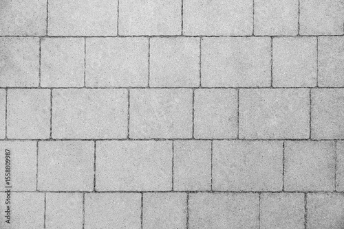 Wallpaper Mural Gray concrete pavement tiles arranged in geometric pattern, top view of modern paving surface for urban and residential design Torontodigital.ca