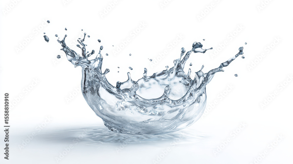 Liquid Sculpture of a Water Splash Morphing into a Glass Liquid Sculpture of a Water Splash Morphing into a Glass