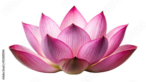 closeup on lotus petals on  isolated on white background PNG,AI GENERATED
