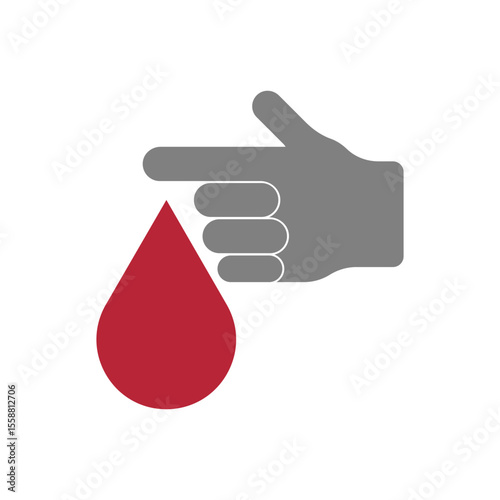 Red blood icon design