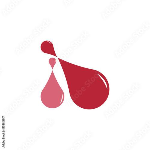 Red blood icon design
