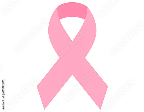 The universally recognized pink ribbon stands as a powerful emblem of breast cancer awareness.