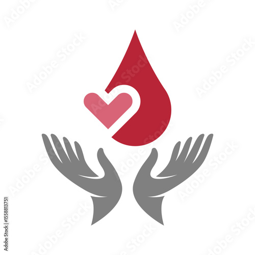 Red blood icon design