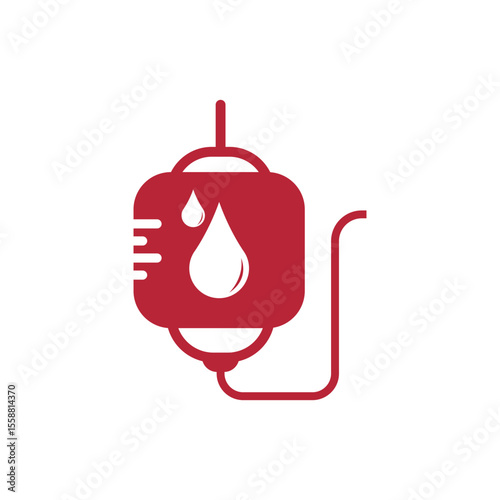Red blood icon design