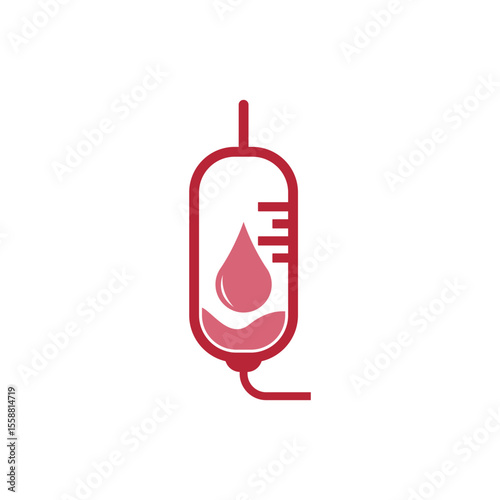 Red blood icon design