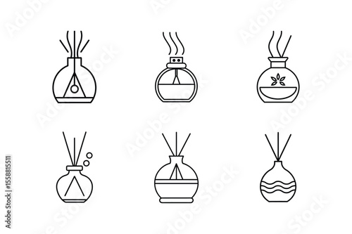 aromatherapy diffuser line art vector illustration design