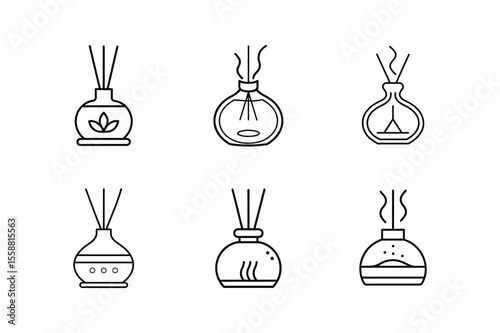 aromatherapy diffuser icon line art vector illustration design