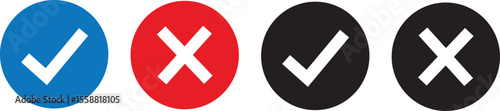 check box icon with correct ,check list circle frame,Tick mark icons, black checkmark red  vector illustration.
