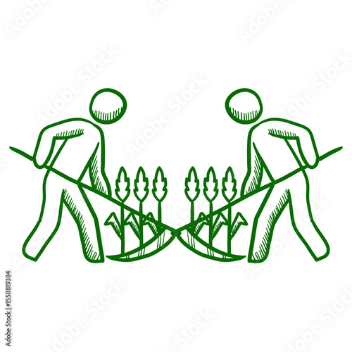 illustration of vector image of farming icon