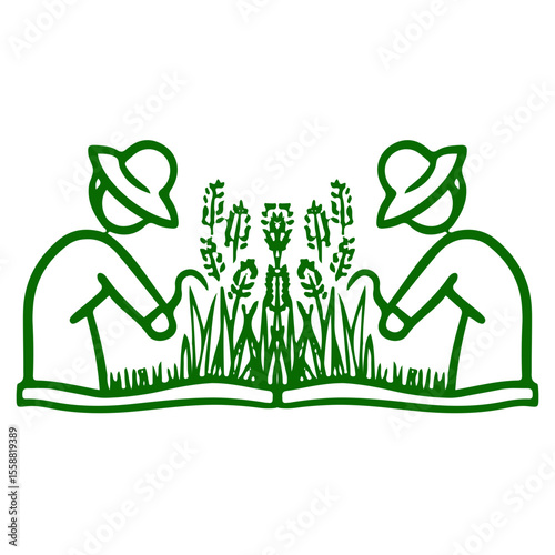 illustration of vector image of farming icon
