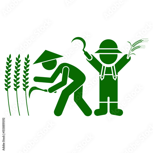 illustration of vector image of farming icon